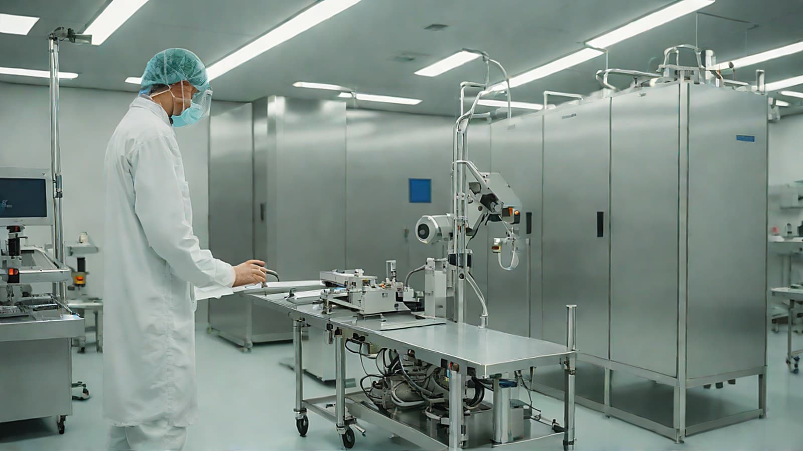 Pharmaceutical cleanroom production line